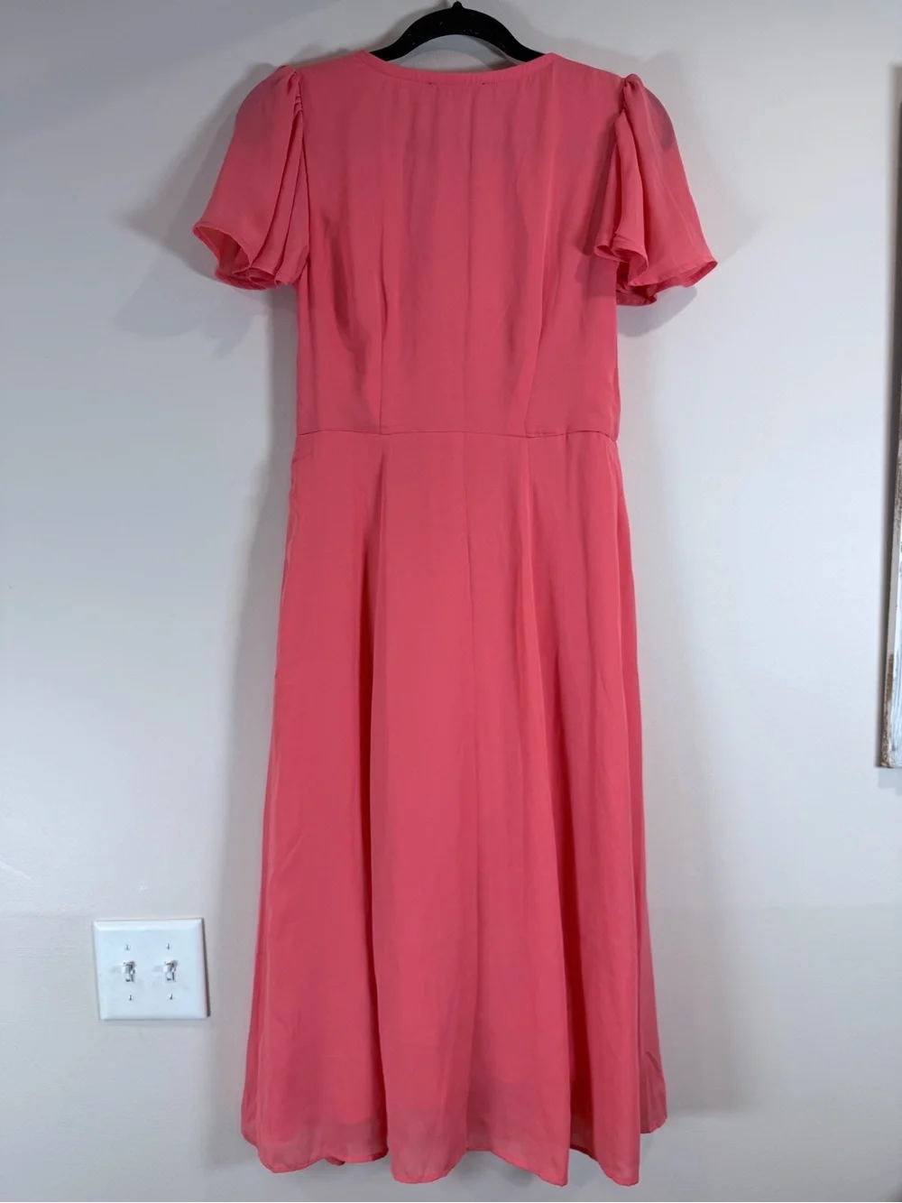🔥Abercrombie & Fitch Women's Coral Pink V-Neck Dress Tunic Size S EC🔥